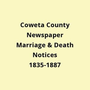 death and marriage in coweta county